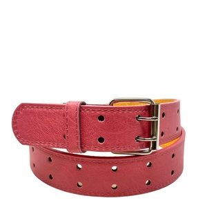 Vintage Y2K Genuine Pink Leather Belt